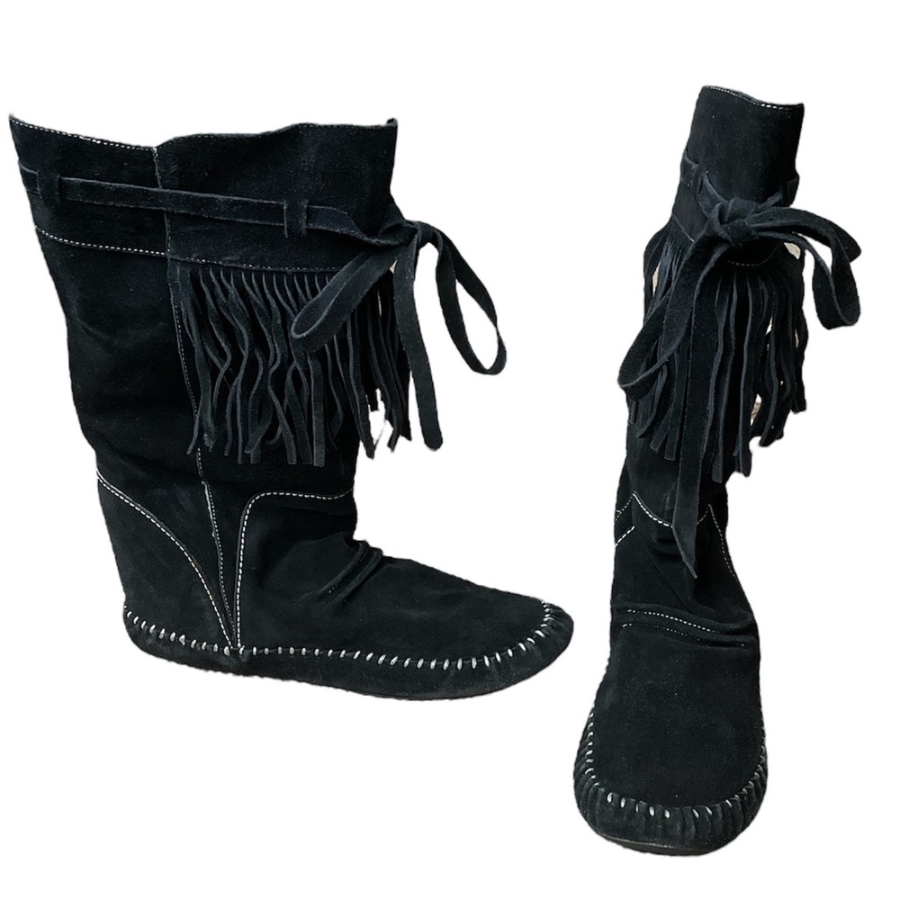 Nordstrom’s Dolce Vita Mocassin Styled Slipper Lightweight Fringe Boots (size 9)